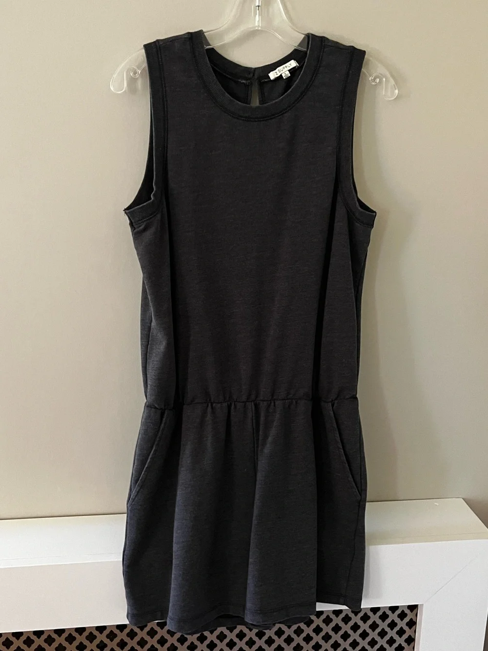 Z Supply Black Ribbed-Neck Knit Top